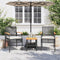 vidaXL - Tuinstoelen - 2 - st - met - kussens - poly - rattan - en - acaciahout - zwart