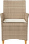 vidaXL - Tuinstoelen - 2 - st - met - kussens - poly - rattan - en - massief - hout - beige