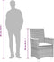vidaXL - Tuinstoelen - 2 - st - met - kussens - poly - rattan - en - massief - hout - zwart