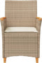 vidaXL - Tuinstoelen - 2 - st - met - kussens - poly - rattan - en - massief - hout - beige