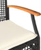 vidaXL - Tuinstoelen - 2 - st - met - kussens - poly - rattan - en - acaciahout - zwart