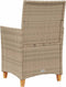vidaXL - Tuinstoelen - 2 - st - met - kussens - poly - rattan - en - massief - hout - beige