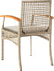 vidaXL - Tuinstoelen - 2 - st - met - kussens - poly - rattan - en - acaciahout - beige