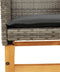 vidaXL - Tuinstoelen - 2 - st - met - kussens - poly - rattan - en - massief - hout - grijs