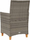 vidaXL - Tuinstoelen - 2 - st - met - kussens - poly - rattan - en - massief - hout - grijs