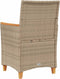 vidaXL - Tuinstoelen - 2 - st - met - kussens - poly - rattan - en - massief - hout - beige