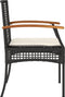 vidaXL - Tuinstoelen - 2 - st - met - kussens - poly - rattan - en - acaciahout - zwart
