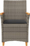 vidaXL - Tuinstoelen - 2 - st - met - kussens - poly - rattan - en - massief - hout - grijs