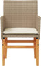 vidaXL - Tuinstoelen - 2 - st - met - kussens - poly - rattan - en - massief - hout - beige