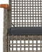 vidaXL - Tuinstoelen - 2 - st - met - kussens - poly - rattan - en - acaciahout - grijs