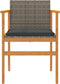 vidaXL - Tuinstoelen - 2 - st - met - kussens - poly - rattan - en - massief - hout - grijs
