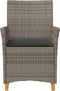 vidaXL - Tuinstoelen - 2 - st - met - kussens - poly - rattan - en - massief - hout - grijs