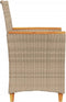 vidaXL - Tuinstoelen - 2 - st - met - kussens - poly - rattan - en - massief - hout - beige