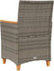 vidaXL - Tuinstoelen - 2 - st - met - kussens - poly - rattan - en - massief - hout - grijs