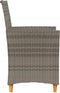 vidaXL - Tuinstoelen - 2 - st - met - kussens - poly - rattan - en - massief - hout - grijs