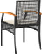 vidaXL - Tuinstoelen - 2 - st - met - kussens - poly - rattan - en - acaciahout - zwart