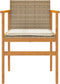 vidaXL - Tuinstoelen - 2 - st - met - kussens - poly - rattan - en - massief - hout - beige