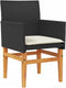 vidaXL - Tuinstoelen - 2 - st - met - kussens - poly - rattan - en - massief - hout - zwart