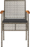 vidaXL - Tuinstoelen - 2 - st - met - kussens - poly - rattan - en - acaciahout - grijs