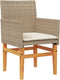 vidaXL - Tuinstoelen - 2 - st - met - kussens - poly - rattan - en - massief - hout - beige