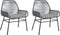vidaXL - Tuinstoelen - 2 - st - met - kussens - poly - rattan - grijs
