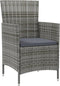 vidaXL - Tuinstoelen - 2 - st - met - kussens - poly - rattan - grijs