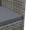 vidaXL - Tuinstoelen - 2 - st - met - kussens - poly - rattan - grijs
