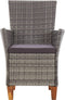 vidaXL - Tuinstoelen - 2 - st - met - kussens - poly - rattan - grijs
