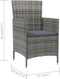 vidaXL - Tuinstoelen - 2 - st - met - kussens - poly - rattan - grijs