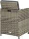 vidaXL - Tuinstoelen - 2 - st - met - kussens - poly - rattan - grijs