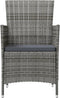 vidaXL - Tuinstoelen - 2 - st - met - kussens - poly - rattan - grijs