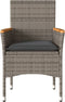 vidaXL - Tuinstoelen - 2 - st - met - kussens - poly - rattan - grijs
