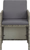 vidaXL - Tuinstoelen - 2 - st - met - kussens - poly - rattan - grijs