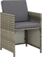vidaXL - Tuinstoelen - 2 - st - met - kussens - poly - rattan - grijs