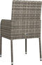 vidaXL - Tuinstoelen - 2 - st - met - kussens - poly - rattan - grijs