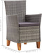 vidaXL - Tuinstoelen - 2 - st - met - kussens - poly - rattan - grijs