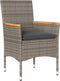 vidaXL - Tuinstoelen - 2 - st - met - kussens - poly - rattan - grijs