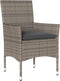 vidaXL - Tuinstoelen - 2 - st - met - kussens - poly - rattan - grijs