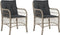 vidaXL - Tuinstoelen - 2 - st - met - kussens - poly - rattan - lichtgrijs