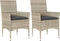 vidaXL - Tuinstoelen - 2 - st - met - kussens - poly - rattan - lichtgrijs