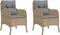 vidaXL - Tuinstoelen - 2 - st - met - kussens - poly - rattan - gemengd - beige