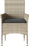 vidaXL - Tuinstoelen - 2 - st - met - kussens - poly - rattan - lichtgrijs