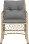 vidaXL - Tuinstoelen - 2 - st - met - kussens - poly - rattan - gemengd - beige