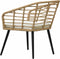 vidaXL - Tuinstoelen - 2 - st - met - kussens - poly - rattan - eikenkleurig