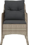 vidaXL - Tuinstoelen - 2 - st - met - kussens - poly - rattan - lichtgrijs