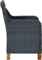 vidaXL - Tuinstoelen - 2 - st - met - kussens - poly - rattan - donkergrijs