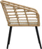 vidaXL - Tuinstoelen - 2 - st - met - kussens - poly - rattan - eikenkleurig