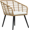 vidaXL - Tuinstoelen - 2 - st - met - kussens - poly - rattan - eikenkleurig
