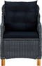vidaXL - Tuinstoelen - 2 - st - met - kussens - poly - rattan - donkergrijs