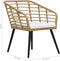 vidaXL - Tuinstoelen - 2 - st - met - kussens - poly - rattan - eikenkleurig